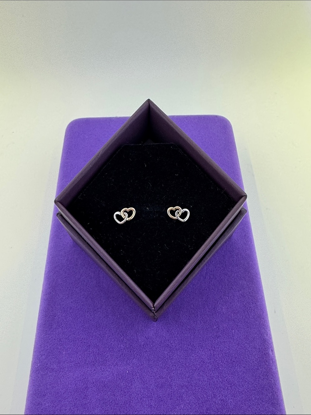 💛 Pandora 14k Gold Plated 925 Heart To Heart Earrings | Retired Designer